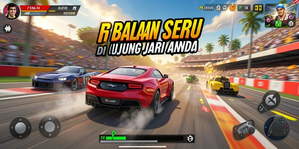 Tampilan gameplay balapan yang mendebarkan di 71H.