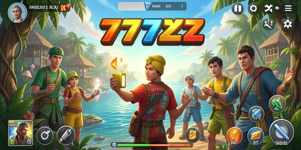 Tampilan gameplay <strong>777ZX</strong> dengan berbagai aktivitas menarik dalam simulasi.