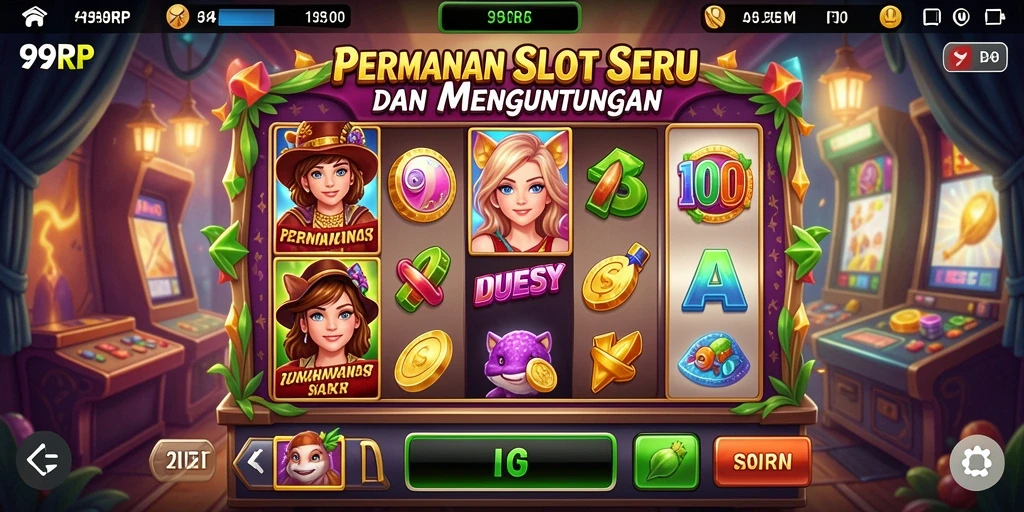 Screenshot gameplay 99RP yang menampilkan putaran slot yang seru.