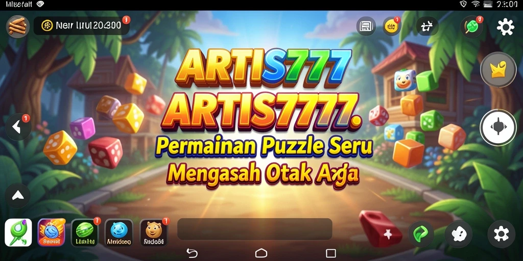 Screenshot utama ARTIS777 menampilkan aksi permainan Puzzle yang menantang.