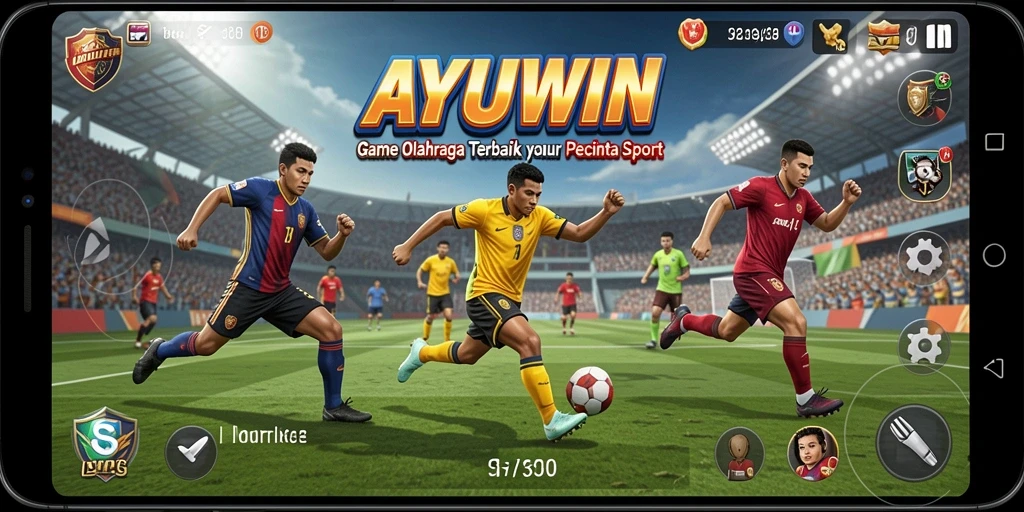 Screenshot AYUWIN menampilkan aksi seru olahraga yang mendebarkan.