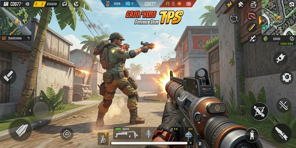 Tampilan aksi seru dalam bermain COO77 dengan gameplay TPS.