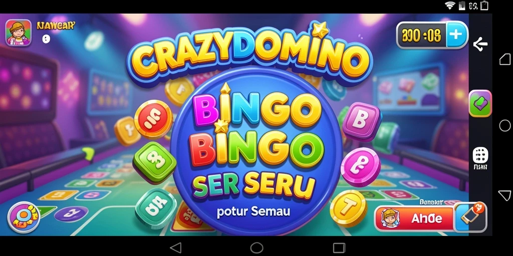 Tampilan menarik gameplay Bingo di CRAZYDOMINO.