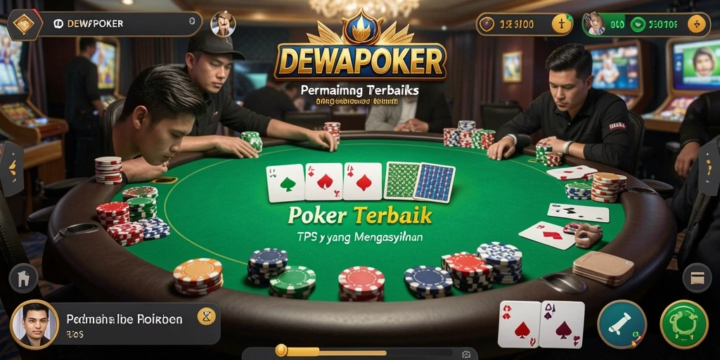 Tangkapan layar gameplay seru DEWAPOKER dengan suasana poker yang menawan.