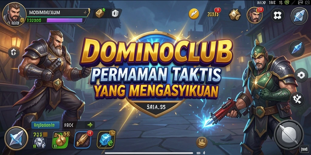 Tampilan gameplay seru dalam DOMINOCLUB dengan aksi taktis.