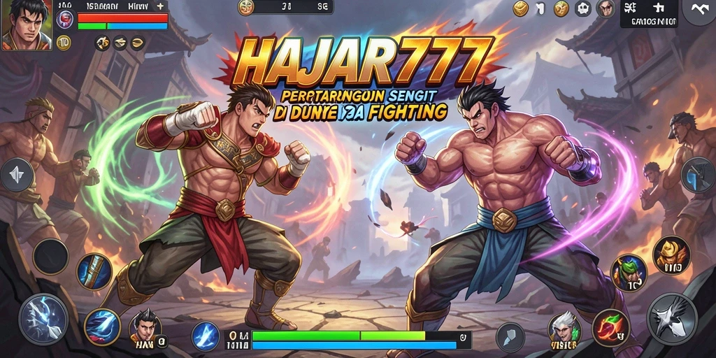 Tangkapan layar gameplay <strong>HAJAR777</strong> menunjukkan aksi pertarungan yang intens.