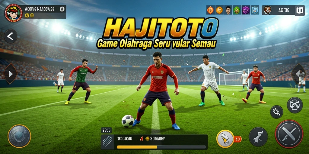 Tampilan atraktif gameplay HAJITOTO saat pertandingan olahraga.