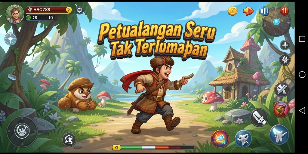 Tangkapan layar menunjukkan gameplay seru dalam HAO788.