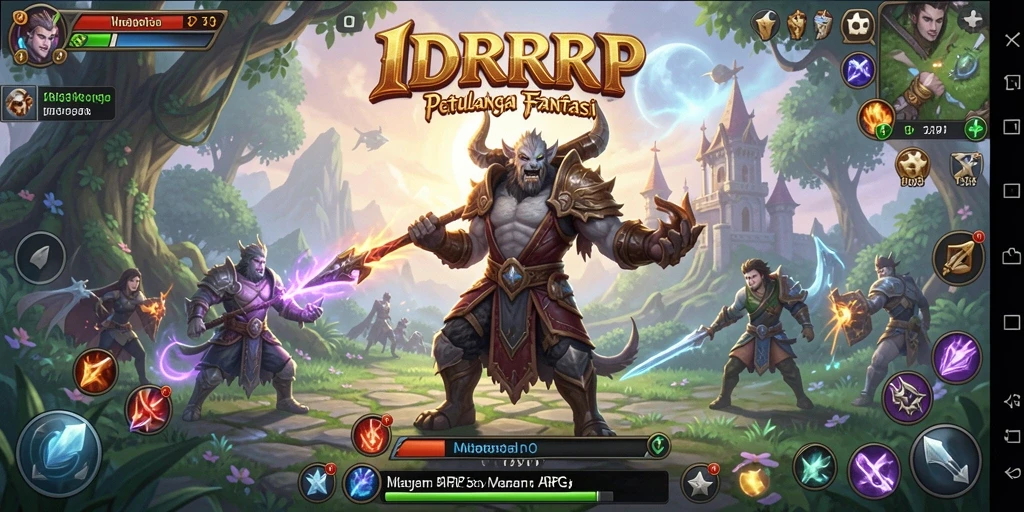Tampilan gameplay ARPG yang mendebarkan dengan pertarungan seru.