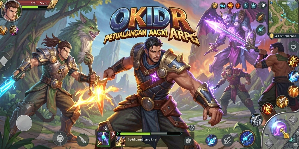 Tampilan seru dari gameplay <strong>OKIDR</strong> dengan pertarungan spektakuler.