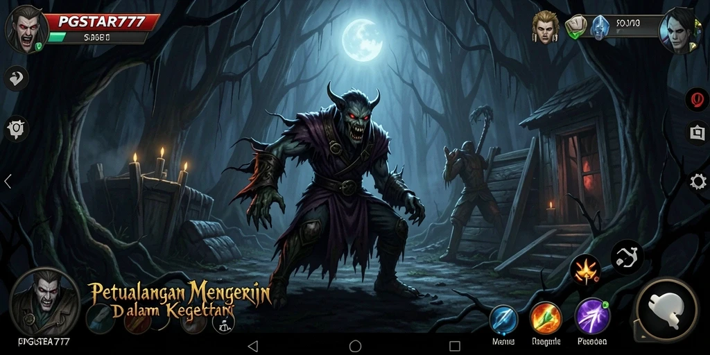 Tampilan gameplay PGSTAR777 yang menyeramkan dan menegangkan.