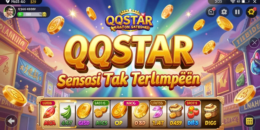 Screenshot QQSTAR menampilkan pengalaman bermain slot yang dinamis dan menghibur.