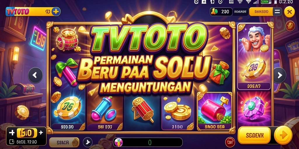 Tangkapan layar utama gameplay TVTOTO yang menampilkan aksi slot yang mendebarkan.