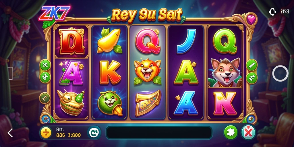 Tampilan gameplay seru di ZK7 dengan fitur Slot yang menarik.