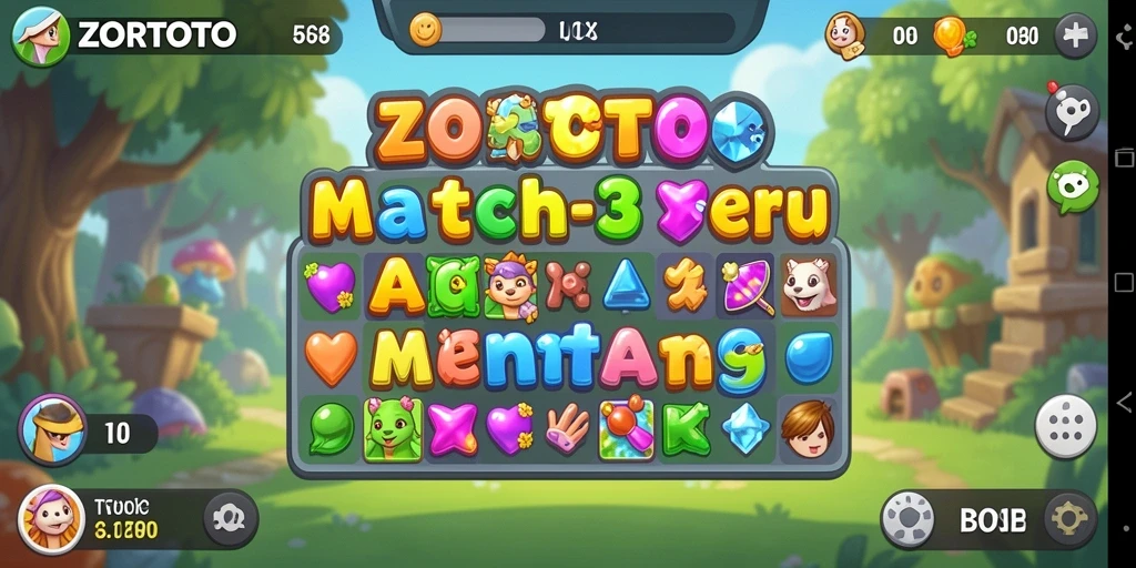 Gameplay ZORTOTO yang seru dalam kategori Match-3.